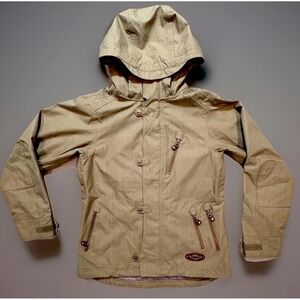 Sims Women Large Jacket Snowboard  Ski Hooded Breathable Light Olive/Yellow  EUC